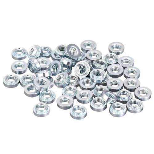 Vista 7 de uxcell Tuercas autoadhesivas, acero al carbono #4-40 x 0.1 pulgadas con tuerca de remache galvanizado de cabeza redonda, acero de cabeza redonda