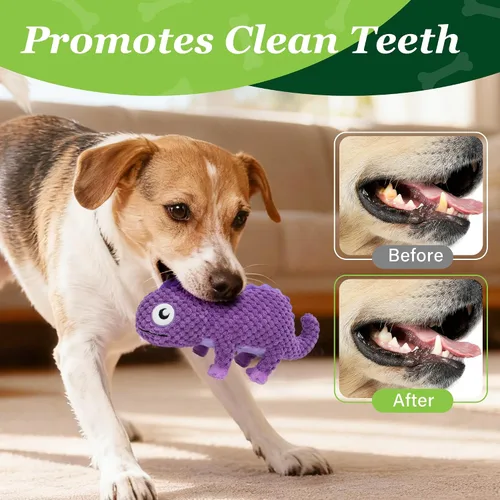 Vista 5 de Prime Pets Juguetes para perros, paquete de 5, juguetes chirriantes de felpa para perros, paquete de valor surtido, juguete para mascotas