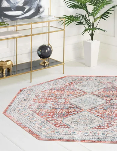 Vista 21 de Unique Loom Newport Collection - Alfombra de área - Rosecliff (Runner 2' 0" x 3' 11", Multi/Azul)