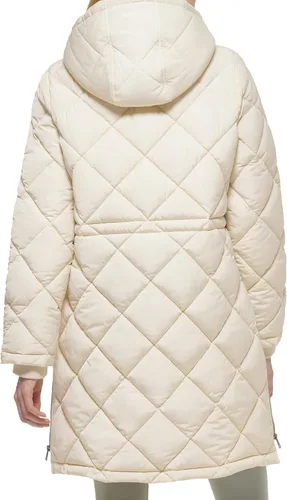 Vista 4 de Levi's Parka larga acolchada con forro de sherpa suave para mujer (talla estándar y grande)