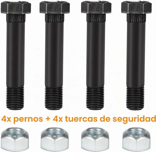 Vista 7 de Paquete de 4 pernos de grillete de resorte de hoja de remolque de 9/16 pulgadas -18 x 3-1/2 pulgadas de largo con tuercas de bloqueo, apto
