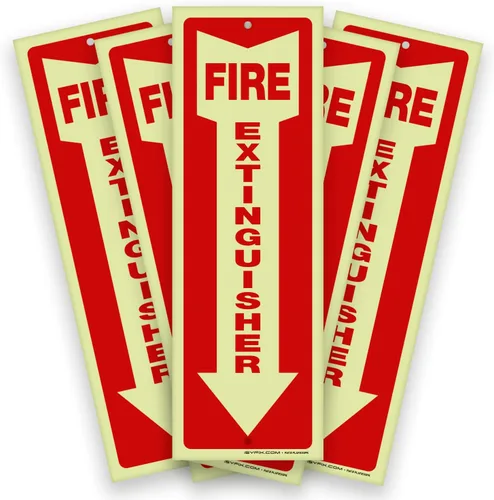 Vista 10 de iSYFIX Señales para extintor de incendios – Paquete de 3 carteles de 4 x 12 pulgadas – Plástico de poliestireno de 40 mil de grosor, laminado