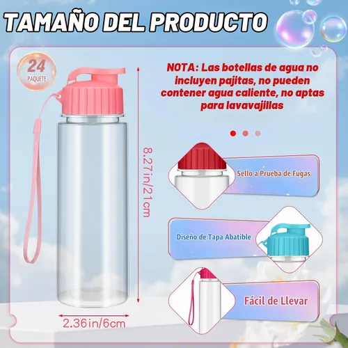 Vista 2 de mwellewm Botellas de agua a granel paquete de 24, botellas de agua de 6