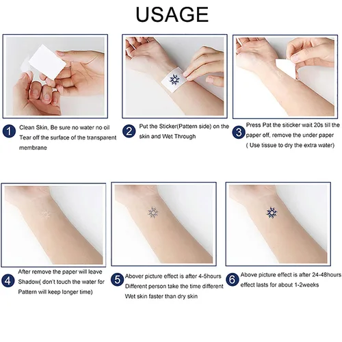 Vista 6 de Tatuajes temporales, 6 hojas de silueta de pino de árbol, ciprés, evengreen, cedro, bosque, madera, calcomanías de tatuaje para adultos, niños