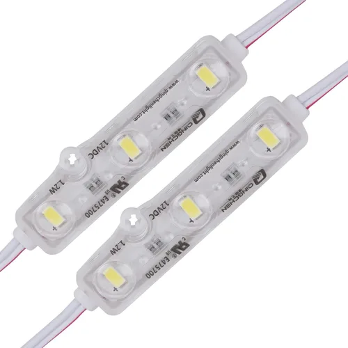 Vista 4 de Q QINGCHEN Módulo LED blanco cálido 3000 K 12 V CC 1.2 W 25 pies 50 unids/cadena 5630smd módulo tira de luz para caja de luz letreros publicitarios