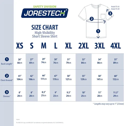 Vista 6 de JORESTECH Camiseta de trabajo de manga corta naranja o amarilla de alta visibilidad con bolsillo en el pecho, tela que absorbe la humedad
