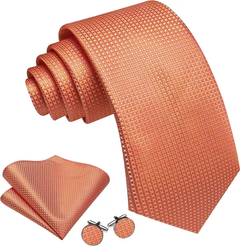 Vista 15 de Barry.Wang Corbatas de seda para hombre, diseño de lunares, gemelos cuadrados de bolsillo, gemelos para negocios, boda