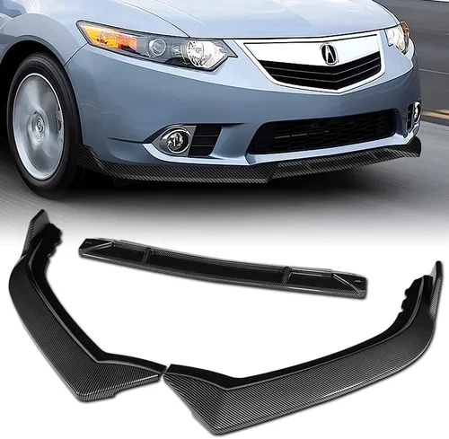 Vista 8 de EPARTS - Juego de 3 piezas de plástico ABS para parachoques delantero estilo STP, protección compatible con Acura TSX 2011, 2012, 2013, 2014