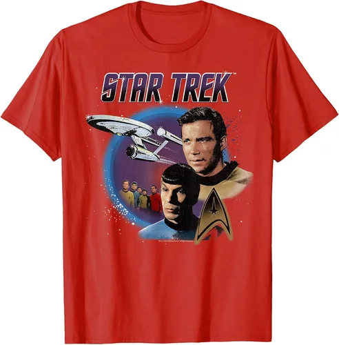 Vista 28 de Star Trek Original Series Vintage Enterprise T-Shirt Baby Blue