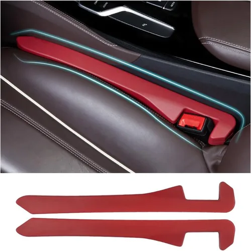 Vista 14 de Junecarp Paquete de 2 rellenos de espacio para asiento de automóvil, organizador flexible para evitar que los artículos se caigan, accesorios