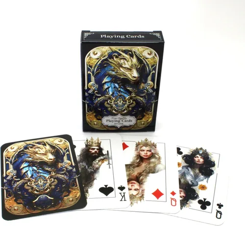 Vista 10 de Naipes Autumn Maiden, cubierta de tamaño de póquer de fantasía, cubierta temática de otoño, cartas de coleccionista únicas