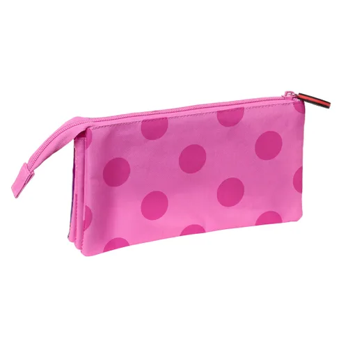 Vista 3 de Portatodo Triple Lady Bug Fucsia (22 x 12 x 3 cm)