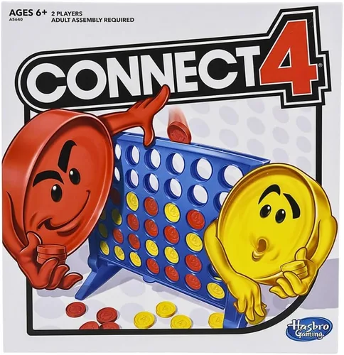 Vista 4 de Connect 4 Hasbro Gaming Classic Grid, juego 4 en fila, juegos de mesa de estrategia para niños, 2 jugadores para familia y niños, regalos de Pascua