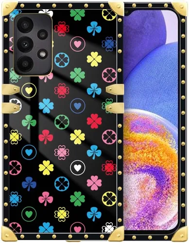 Vista 79 de Funda compatible con Samsung Galaxy A03S 4G, TPU suave de lujo y parte trasera de policarbonato duro para niñas y mujeres, funda protectora a prueba