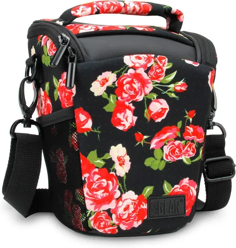 Vista 12 de USA GEAR Bolsa compacta para guardar cámara con cobertor para lluvia y correa para hombro