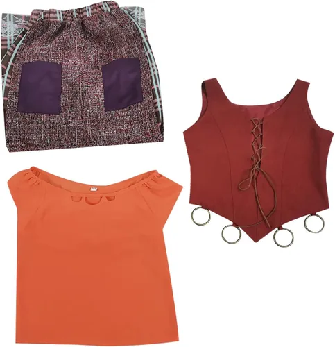 Vista 7 de Disfraz de Mary Sanderson para adultos y niñas, disfraz de cosplay para fiesta de Halloween, vestido de bruja, camiseta sin mangas