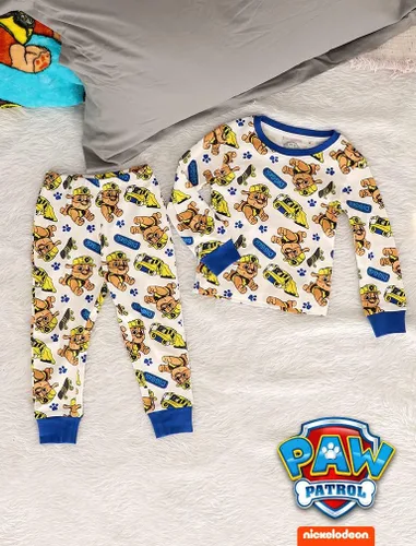 Vista 4 de Tstars Paw Patrol Toddler Kids 100% Cotton Snug Fit Pajama Set Girls Boys Sleepwear Childrens Pjs