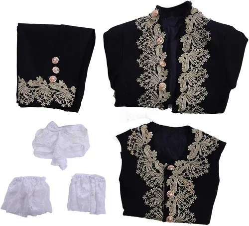 Vista 7 de Disfraz victoriano para hombre, disfraz rococó, chaqueta, chaleco, para cosplay, Halloween