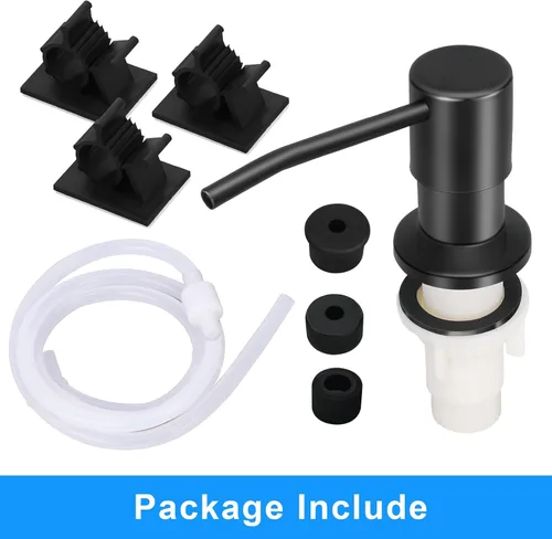 Vista 7 de Dispensador de jabón para fregadero de cocina, dispensador de jabón para fregadero, kit de tubo de extensión de 47 pulgadas, bomba dispensadora
