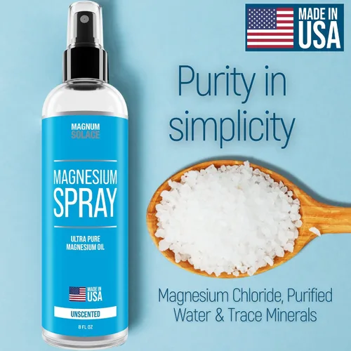 Vista 4 de Spray de magnesio – Aceite de magnesio para pies – Aceite de magnesio puro de grado USP grande de 12 onzas – Fabricado en Estados Unidos desde 2008