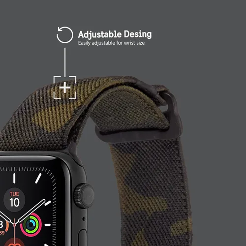 Vista 2 de Case-Mate Pelican Protector Series - Correa de reloj para Apple Watch Series 1/2/3/4/5-1.496-1.575 in - Verde camuflaje (PP043404)