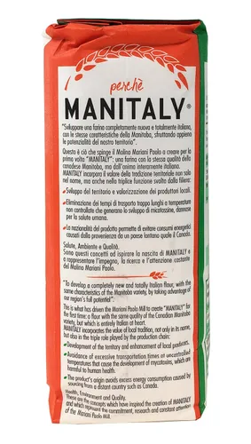 Vista 3 de Manitaly Manitoba Tipo 0? Harina hecha con trigo 100% italiano 2.2 lbs (1 kg)