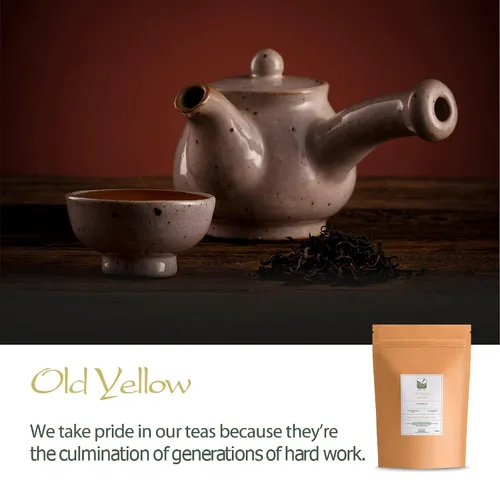 Vista 3 de Huoshan Yellow Tea Old Methods - Té dulce de brotes altos de Huoshan Anhui Rare Chinese yellow tea from Huoshan slowly withered for a smooth