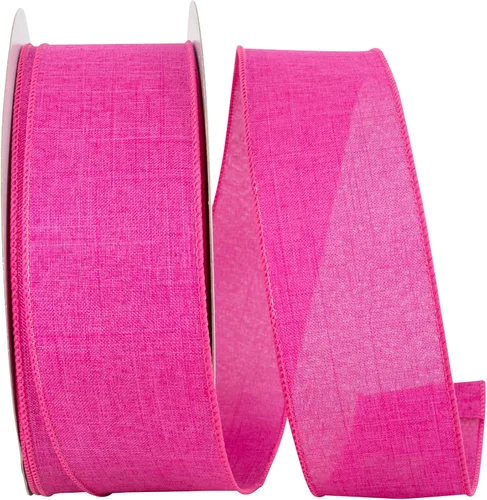 Vista 37 de Cinta Reliant Ribbon 92573W-031-09K para borde con alambre Everyday Linen Value, 1-1/2 pulgadas x 50 yardas, color negro