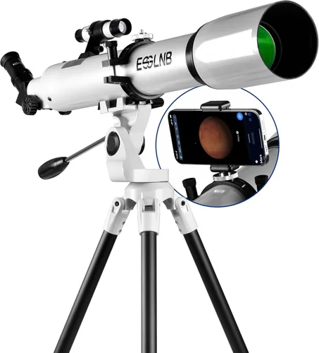 Vista 10 de ESSLNB - Telescopio para adultos, telescopio refractor de apertura de 70 mm (15X-180X) para principiantes de astronomía, telescopio portátil
