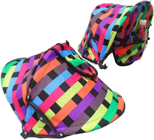 Vista 9 de Toldo de verano para cochecitos de bebé, parasol UPF50+ para cochecito de bebé, protección UV, visera solar para niños pequeños, persianas opacas