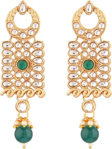 Vista 8 de Efulgenz Indian Jewelry Set Kundan Crystal Choker Necklace Dangle Earrings Maang Tikka Head Chain Bollywood Wedding Jewelry for Women