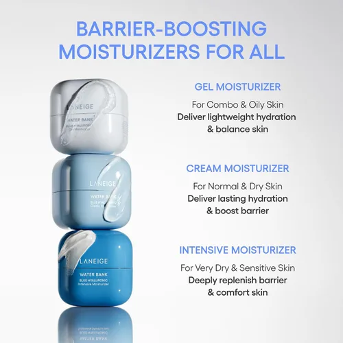 Vista 11 de LANEIGE Crema Hidratante Water Bank Azul con Ácido Hialurónico: Crema facial coreana hidratante con escualano y ceramida para el soporte