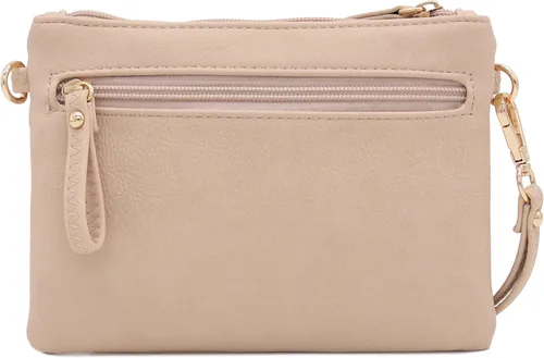 Vista 50 de Bolso de hombro cruzado con múltiples bolsillos y cremallera y correa de muñeca pequeña