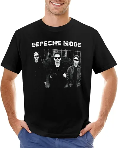 Vista 7 de Camiseta de algodón de moda con cuello redondo y manga corta para hombre