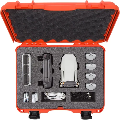 Vista 5 de NANUK 910 Estuche rígido impermeable con inserto de espuma para DJI Mini SE Fly More Kit - Naranja, (910-MAVMSE3)
