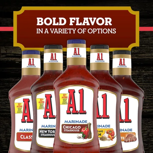 Vista 6 de A.1. Steakhouse Chicago Marinade (botellas de 16 onzas, paquete de 6)