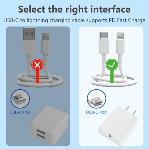 Vista 7 de Paquete de 5 cables USB C a Lightning de 6 pies, [certificado Apple MFi] cargador de iPhone cable de carga rápida duradero sin enredos para iPhone