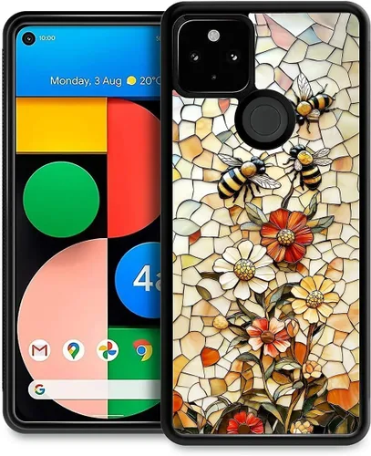 Vista 105 de Compatible con Google Pixel 4A 5G Mobile Case Creative Acrylic Back Panel Silicona Edge Case Slim Protección Especialmente para Google Pixel 4A 5G