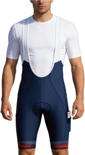 Vista 10 de Men's Cycling Bib Shorts with 4D MaxCool Pad, Ergonomic Cut Negro