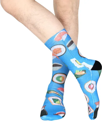 Vista 2 de Benefeet Sox Calcetines unisex para hombre, divertidos, locos, para niños, jóvenes, coloridos, estampados 3D, atléticos, novedosos calcetines