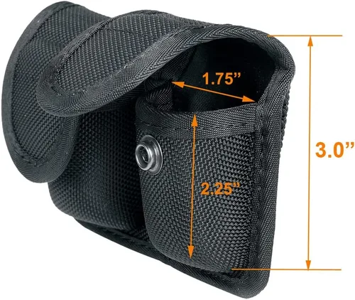 Vista 2 de Bolsa de carga de doble velocidad - Nylon negro - Capacidad para cargadores de dos velocidades .38 /.357 Nylon 1680D