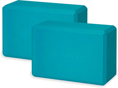 Vista 22 de Gaiam Bloque de yoga – Espuma EVA sin látex – Superficie antideslizante suave con bordes biselados para yoga, pilates, meditación Rubor ateniense