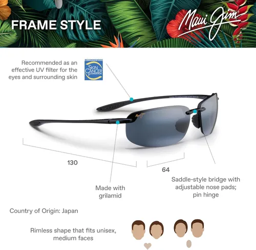 Vista 6 de Maui Jim Gafas de sol rectangulares Hookipa