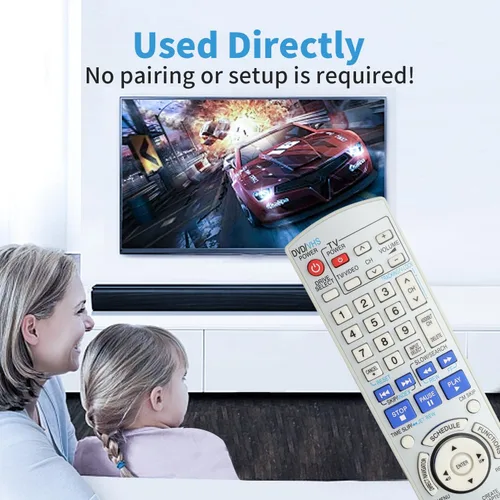 Vista 4 de EUR7659Y70 - Control remoto compatible con grabadora de DVD VCR Panasonic DMR-ES25 DMR-ES35 DMR-ES45 DMR-ES46 DMR-ES25S DMR-ES35V DMR-ES45V