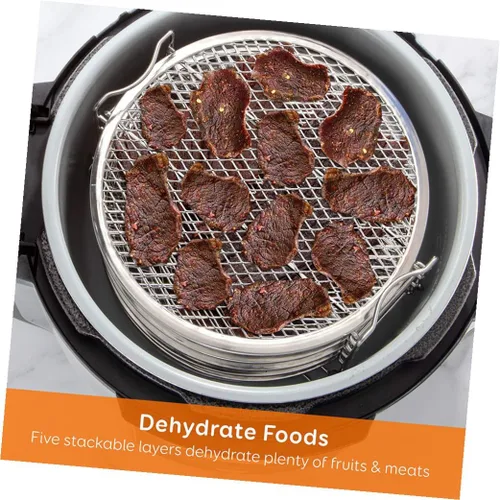 Vista 4 de Cabilock Estante de accesorios para freidora de aire de acero inoxidable de 5 capas, deshidratador, soporte para cocina, compatible con parrilla