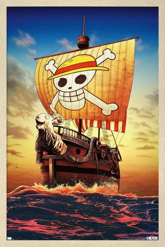 Vista 7 de Trends International Netflix One Piece - Póster de pared de una hoja, 14.72 x 22.37 pulgadas, versión enmarcada de caoba