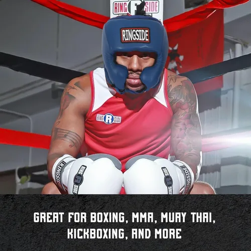 Vista 7 de Ringside, Muay Thai, MMA, casco con protección para enfrentamiento de boxeo con laterales