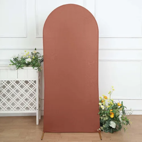 Vista 36 de Efavormart - Funda de elastano ajustada de elastano beige de 5 pies, ajuste cómodo, manga de fondo redonda para temas bohemios neutros y escenarios