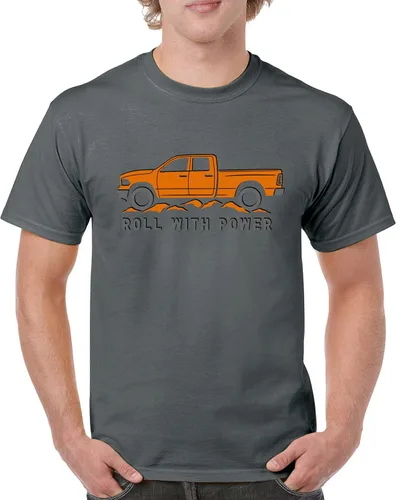 Vista 6 de Tee Hunt Camisetas gráficas y camisetas sin mangas para hombre Roll with Power Pickup Truck