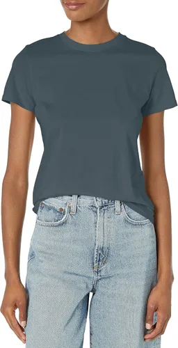 Vista 7 de Vince Essential Crew Tee para mujer Negro
